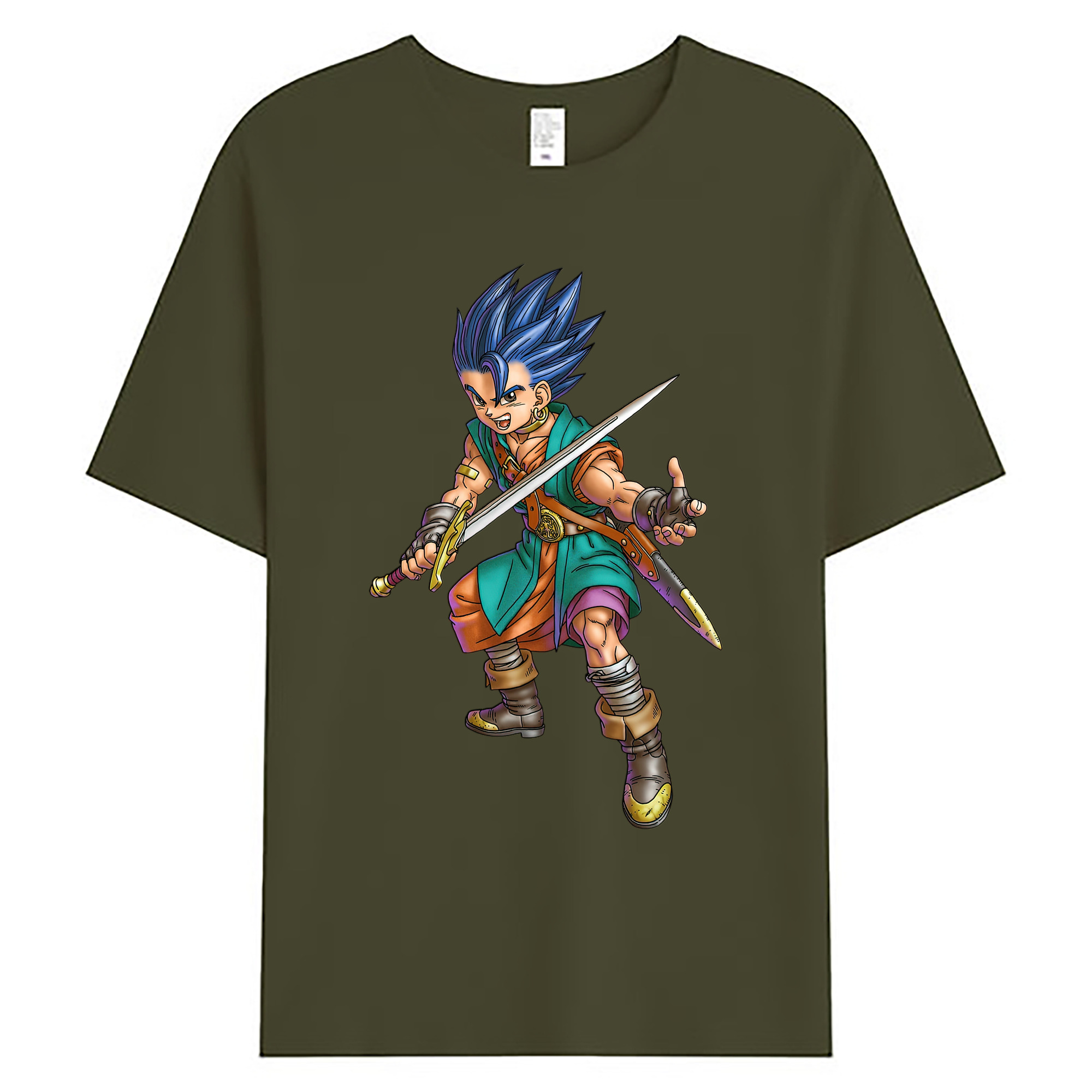 （画像用） ドラゴンクエスト Doragon Kuesuto Dragon Quest 綿100％ メンズ半袖Tシャツ｜肌触りやわらか＆通気性